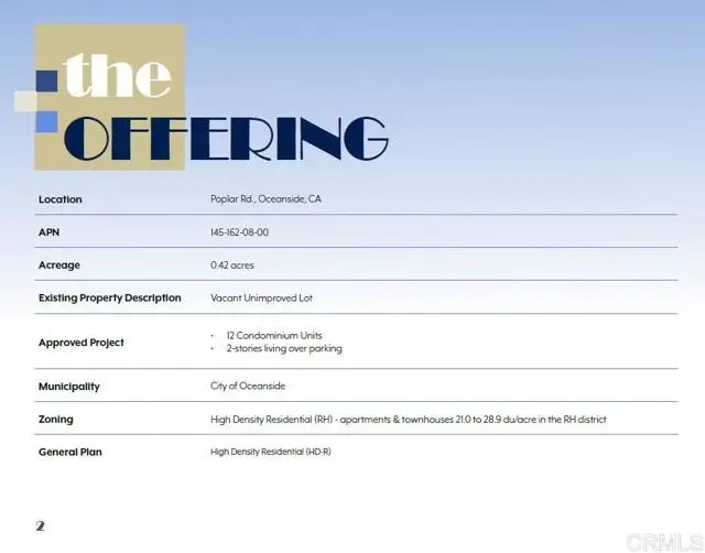 0 Poplar Road, Oceanside, CA 92058 - Image #2