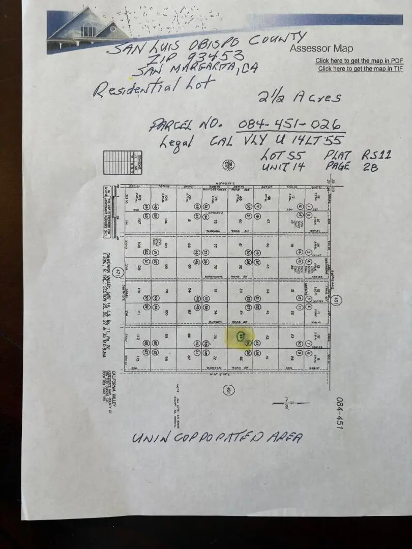0 Burney Road, Santa Margarita, CA 93453 - #1