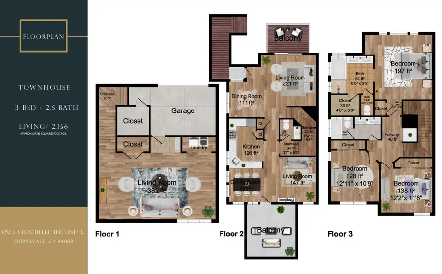 1152 La Rochelle Terrace  #F, Sunnyvale, CA 94089 - #3