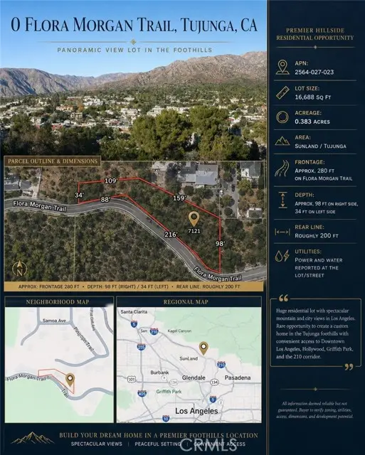 0 flora morgan trail, Tujunga, CA 91042 - #1
