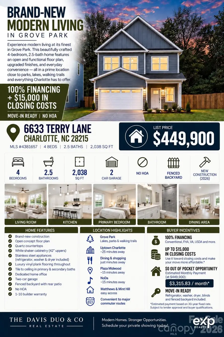 6633 Terry Lane, Charlotte, NC 28215 - #2