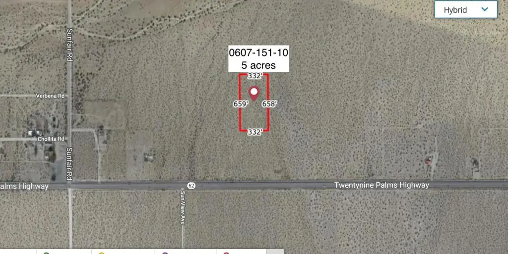 5 Acres Near Hwy 62 And Sunfair Road, Joshua Tree, CA 92252 - Image #1