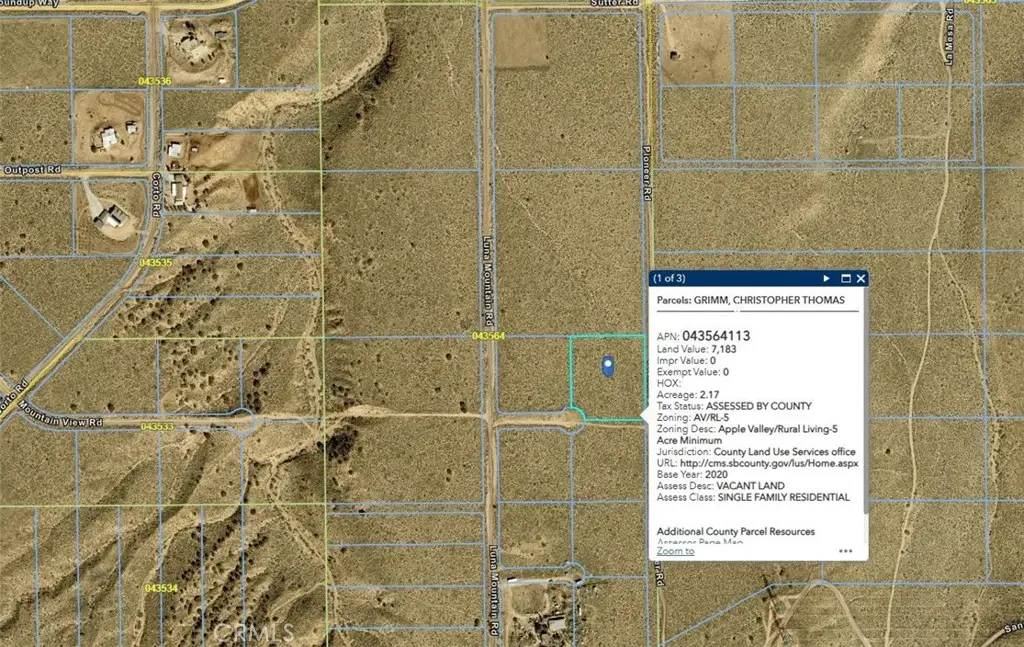 0 Luna Mountain Road, Apple Valley, CA 92308 - Image #1