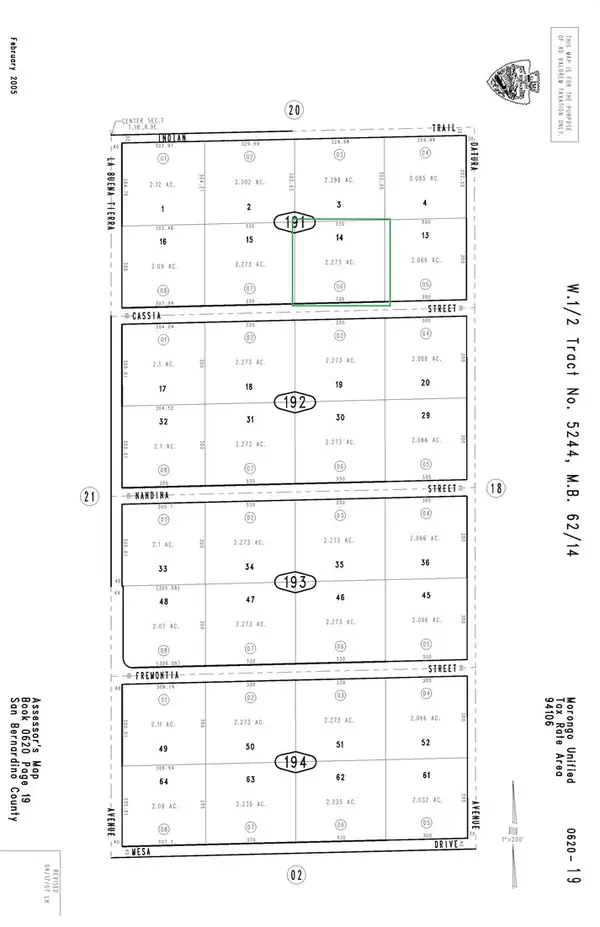 0 Cassia, 29 Palms, CA 92277