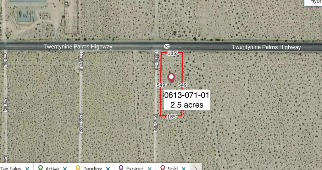 2 .5 Acres On Hwy 62 Near Kern Boulevard, Twentynine Palms, CA 92277 - Image #1