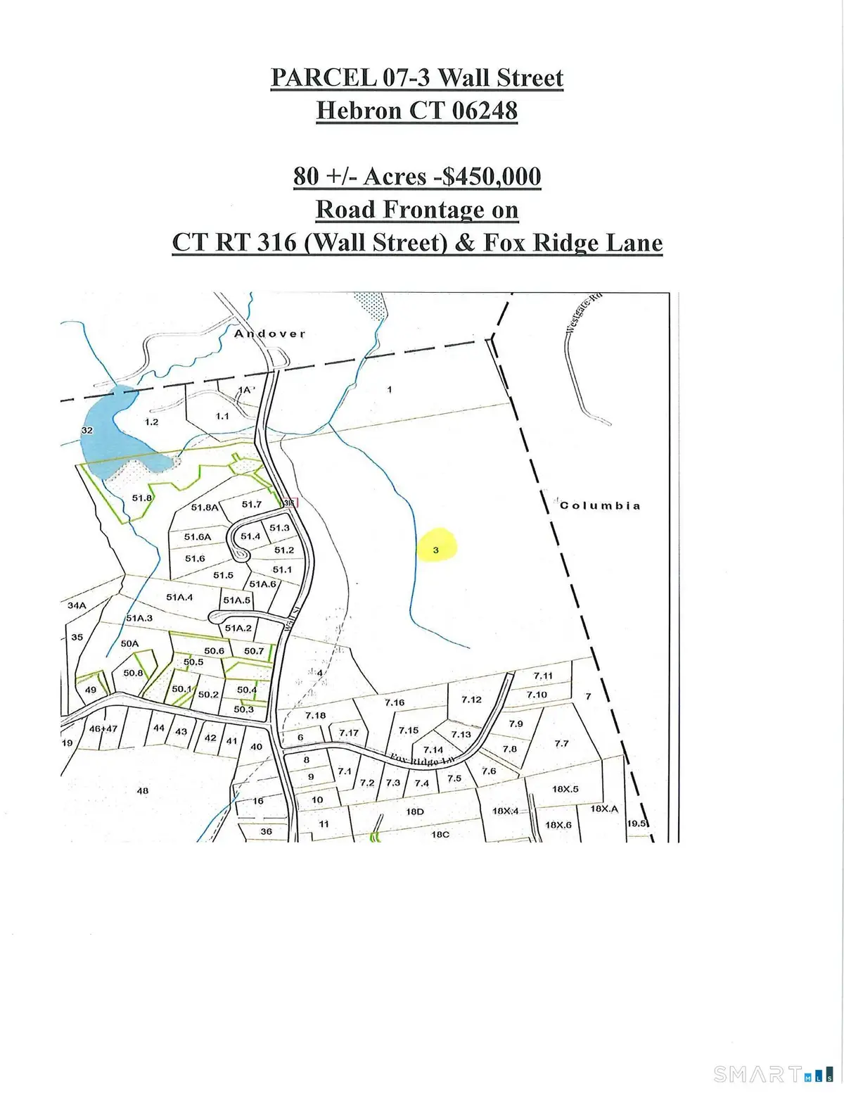 Parcel 07-3 Wall Street, Hebron, CT 06248 - #1