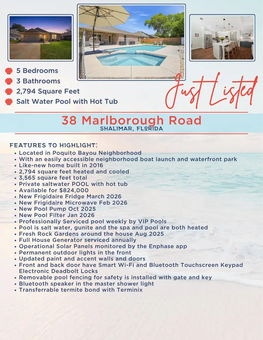 38 Marlborough Road, Shalimar, FL 32579 - #3