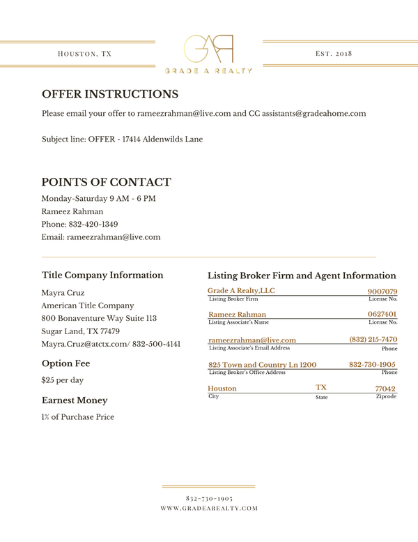 17414 Aldenwilds Lane, Richmond, TX 77407