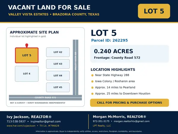 Lot 5 County Rd 572, Rosharon, TX 77584