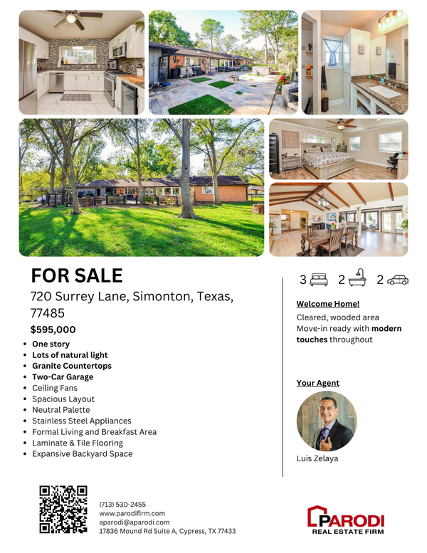 720 Surrey Lane, Simonton, TX 77485