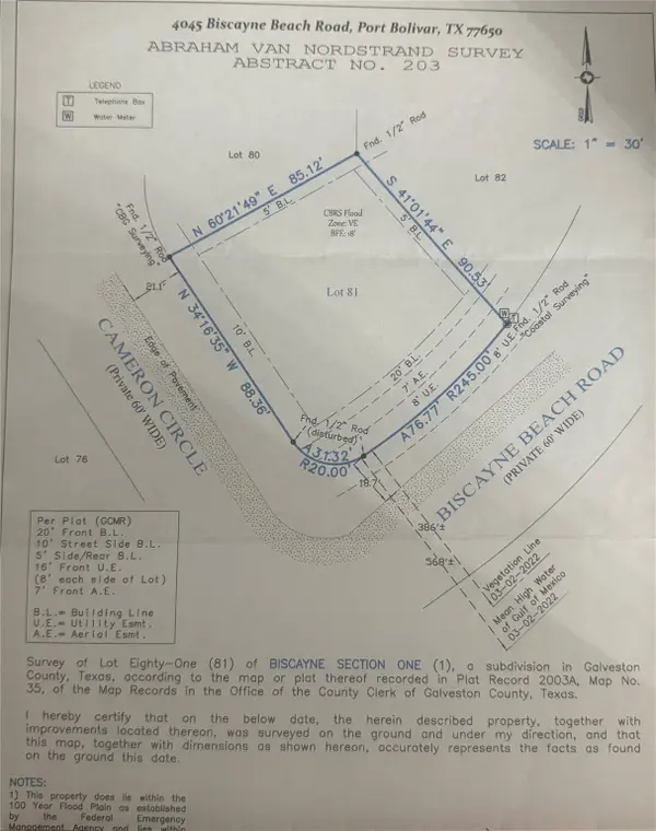 4045 Biscayne Beach Road, Port Bolivar, TX 77650