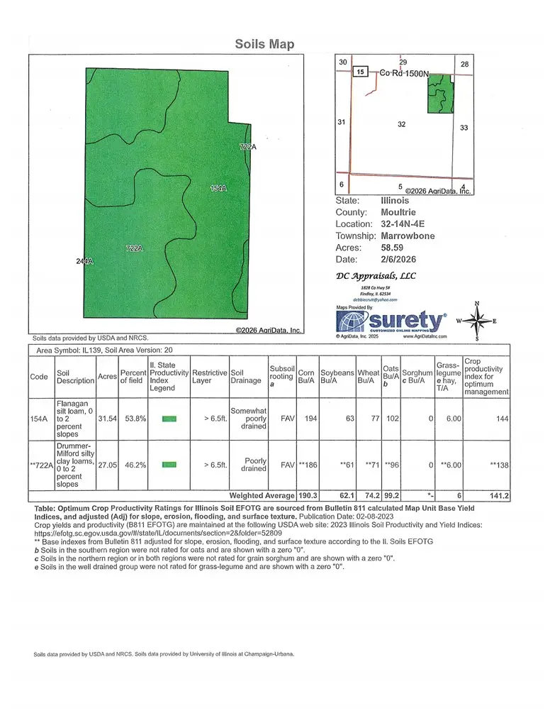 Co Hwy 1500N Part Of Section 32# Marrowbone Twp., Bethany, IL 61914 - #3