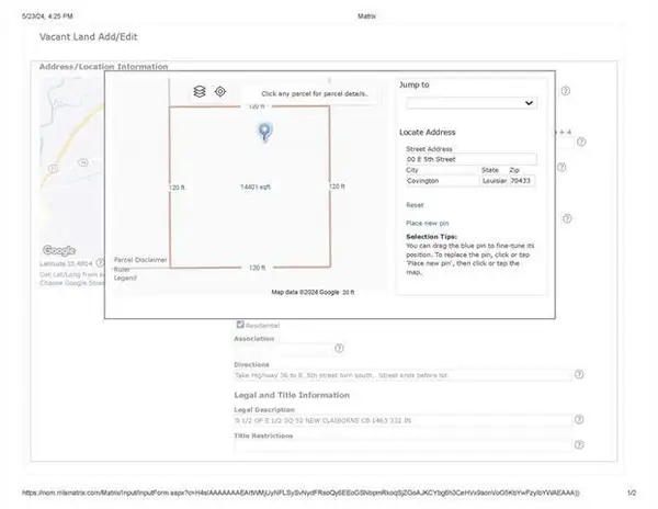 00 E 5th Street, Covington, LA 70433