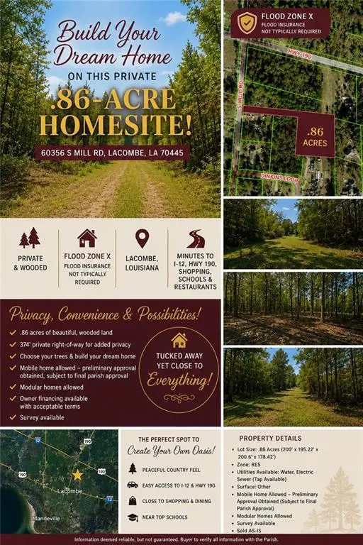 60356 S Mill Road, Lacombe, LA 70445