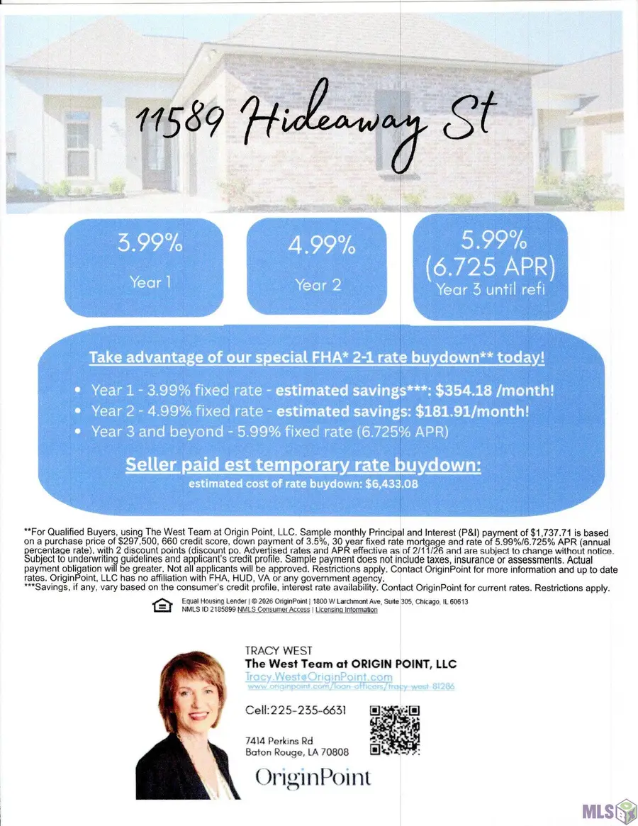 11589 Hideaway St, Denham Springs, LA 70726 - #2