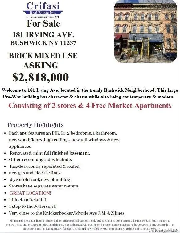 181 Irving Avenue, Brooklyn, NY 11237 - Image #2