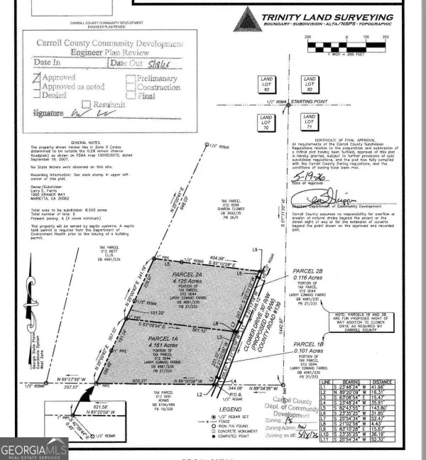 0 Lot 1a, Bowdon, GA 30108