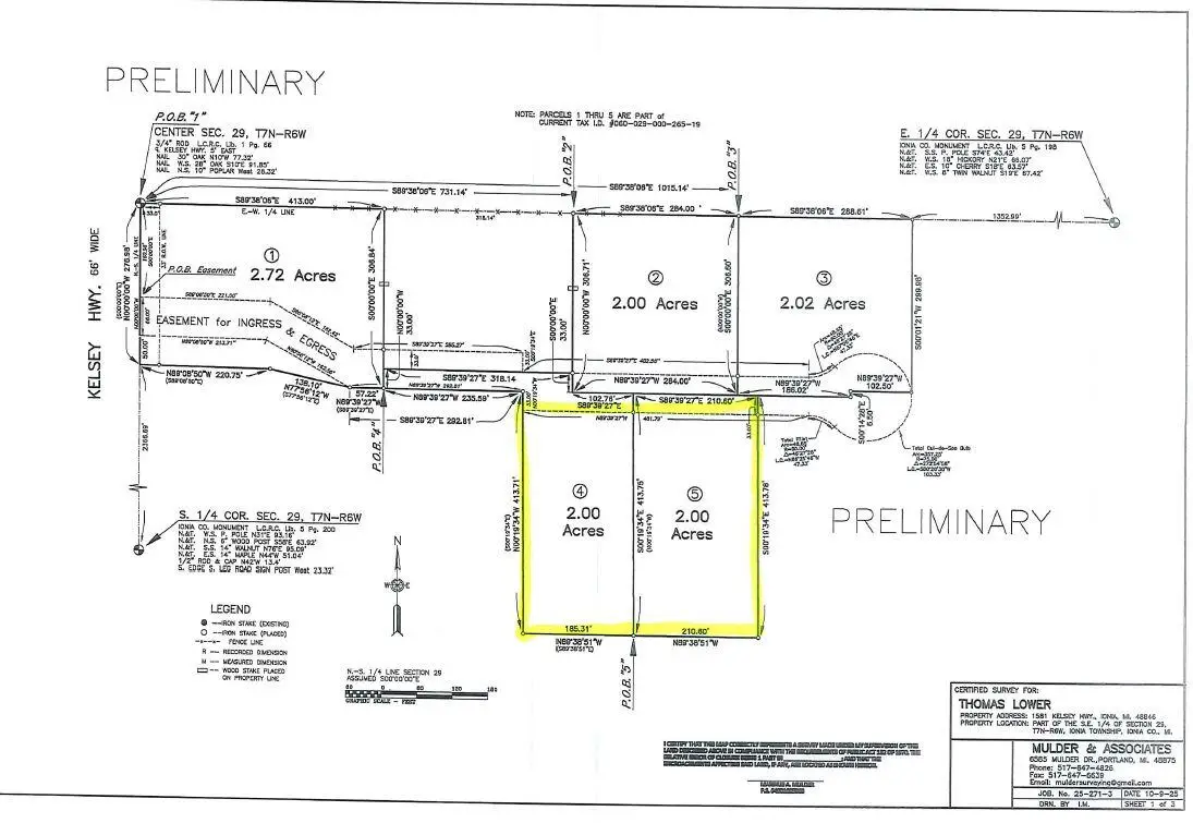 Vl Parcel 4 & 5 1581 Kelsey Highway, Ionia, MI 48846 - Image #1