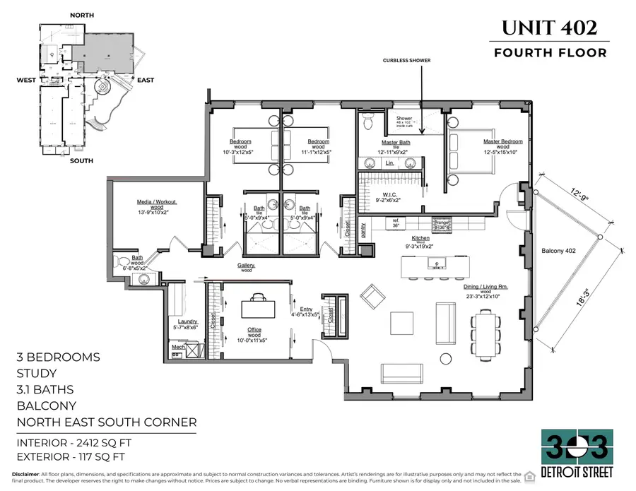 303 Detroit Street #402, Ann Arbor, MI 48104 - #3