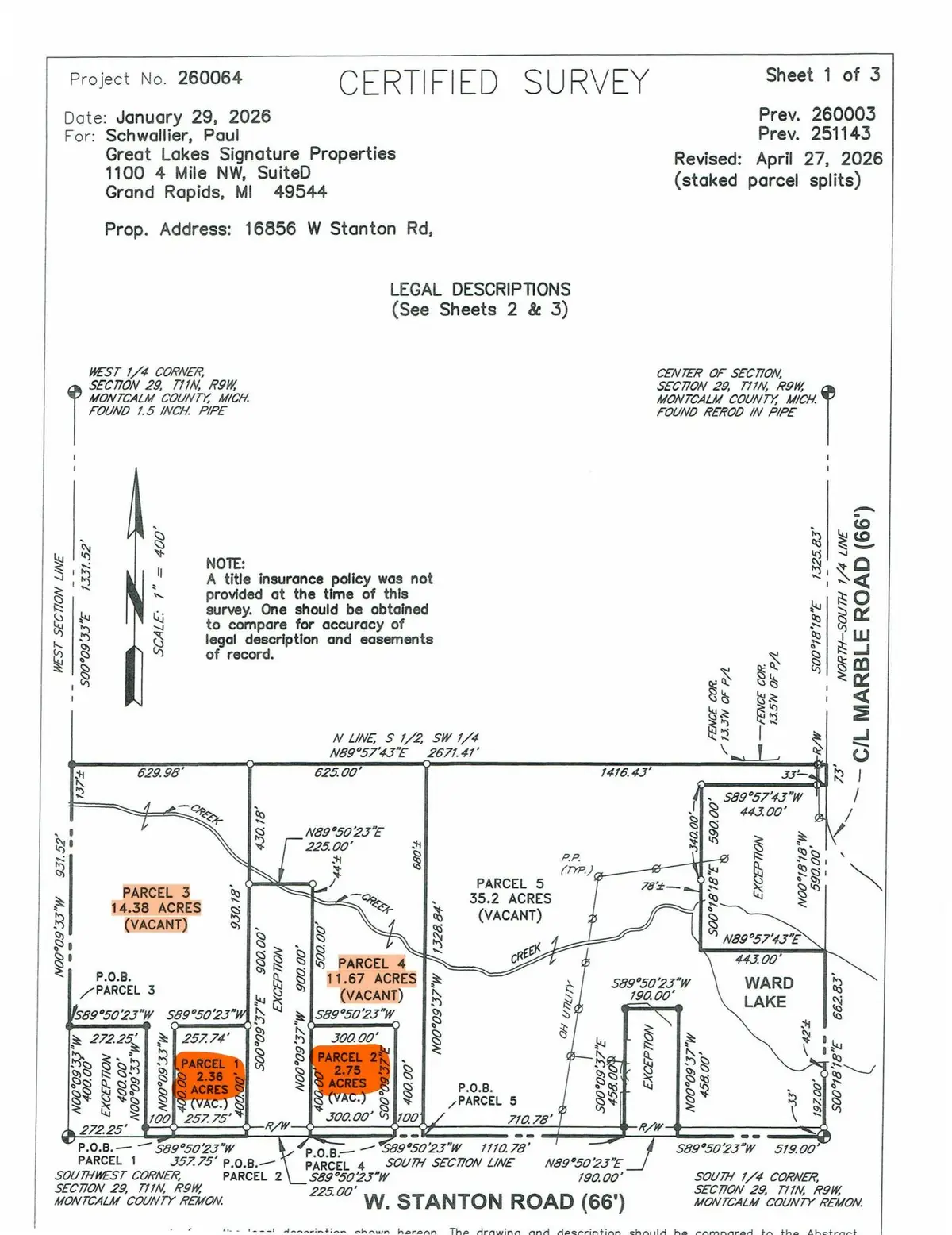 Parcel W Stanton Road #Parcel 1-4, Pierson, MI 49339 - #1