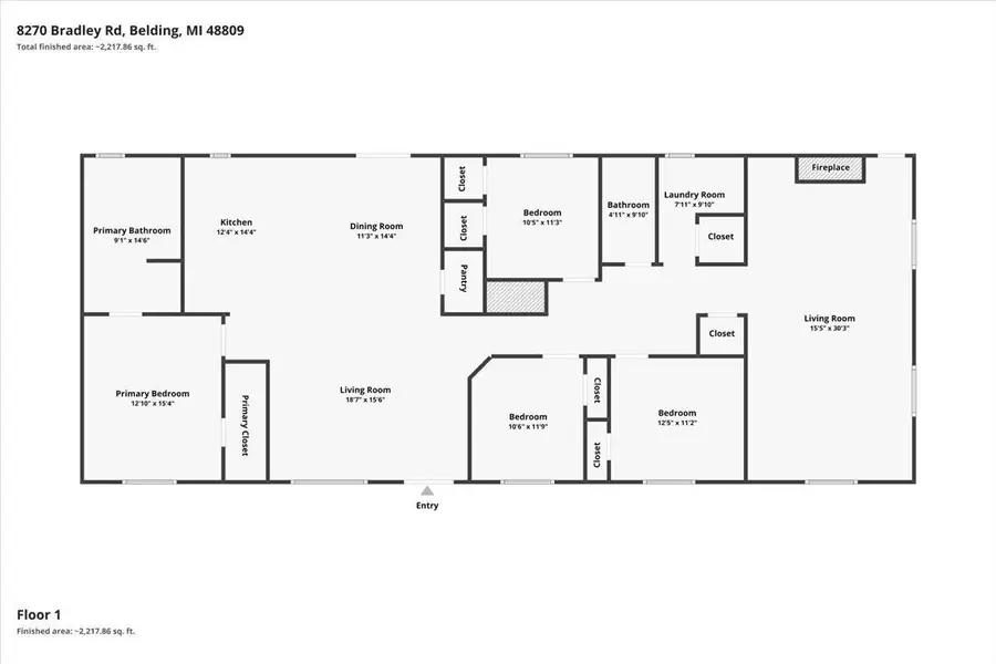 8270 Bradley Road, Belding, MI 48809 - #2