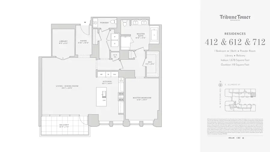 435 N Michigan Avenue #412, Chicago, IL 60611 - #2