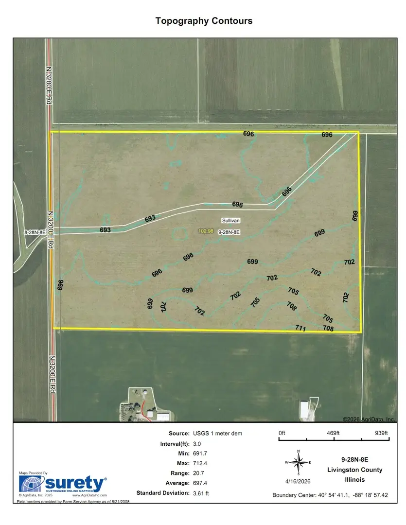 102 acres +/- E 1900 North Road, Cullom, IL 60929 - #3