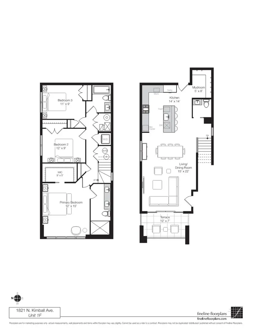 1821 N Kimball Avenue #1F, Chicago, IL 60647 - #2