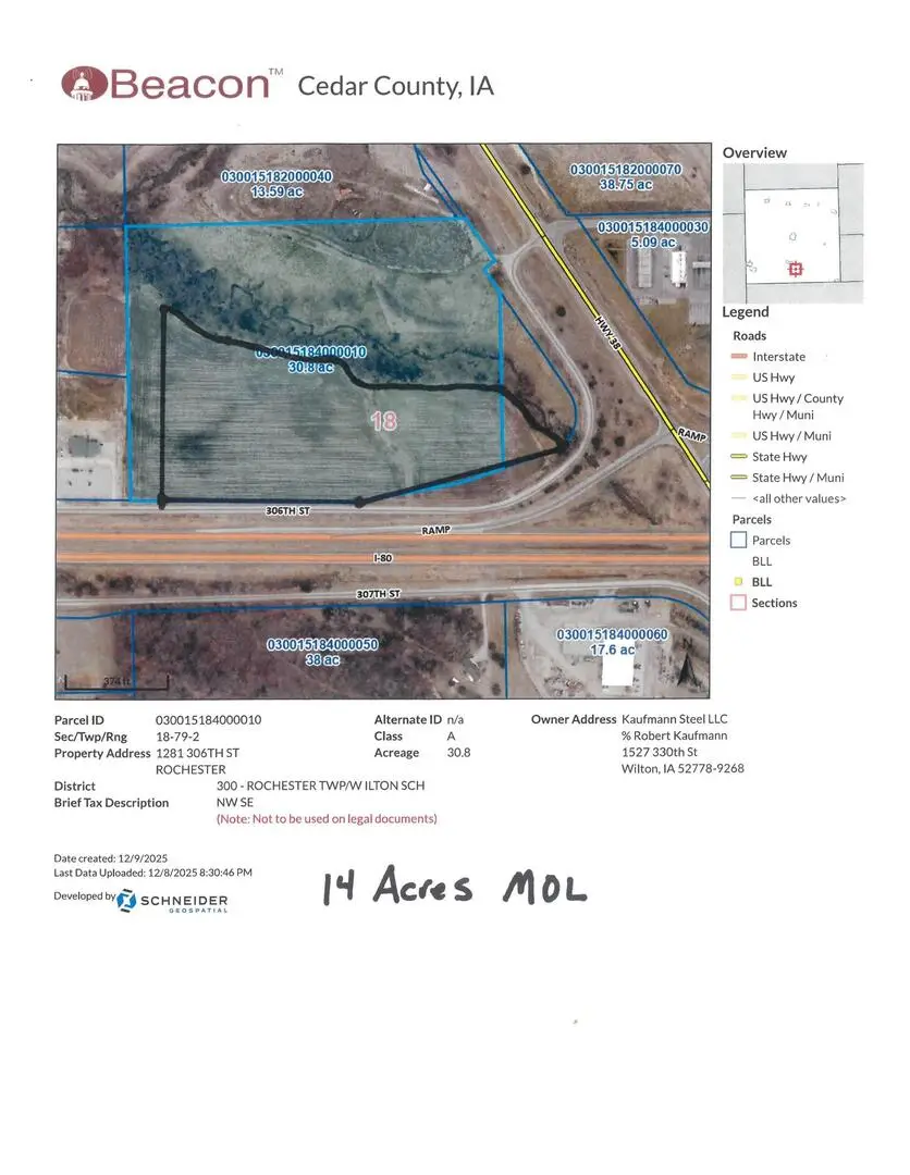 14 Acres 306th Street, Tipton, IA 52772 - Image #2