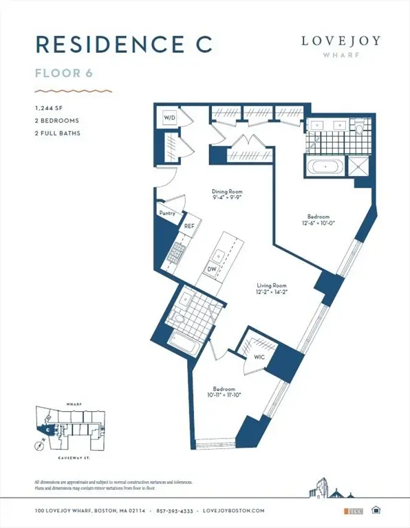 100 Lovejoy Wharf #6C, Boston, MA 02114 - #2