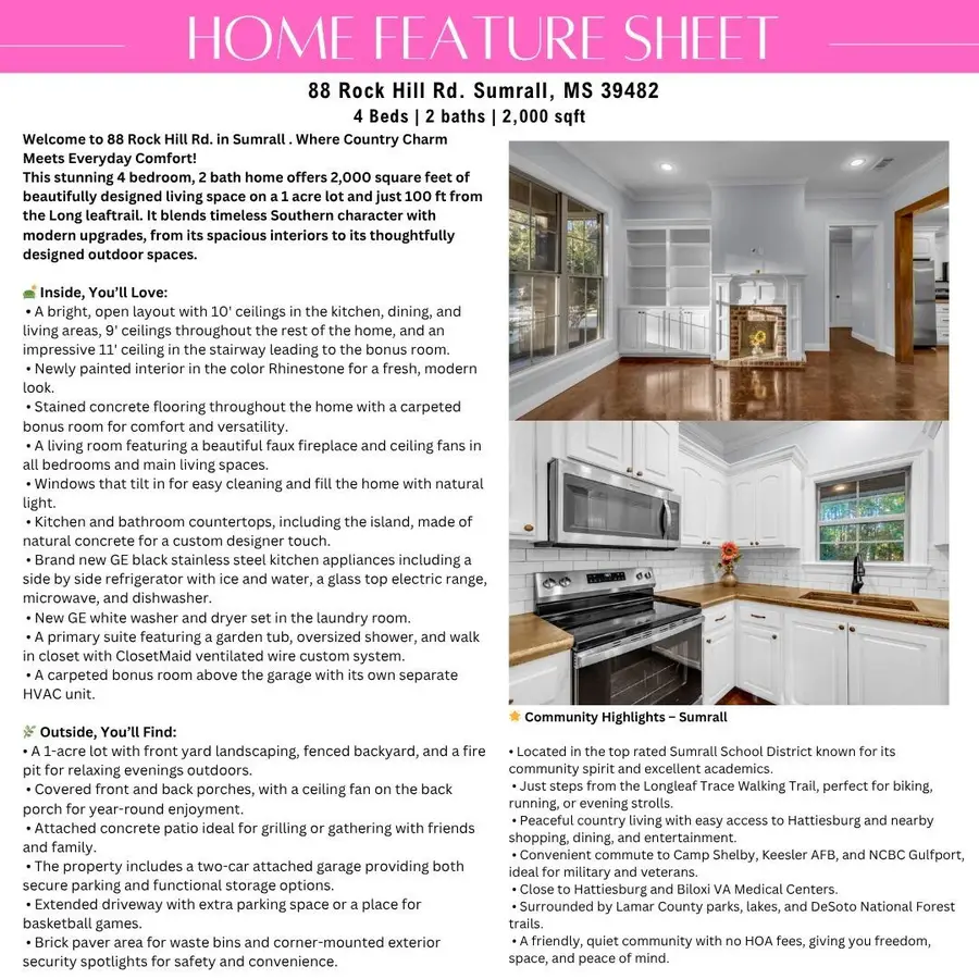 88 Rock Hill Rd., Sumrall, MS 39482 - Image #2