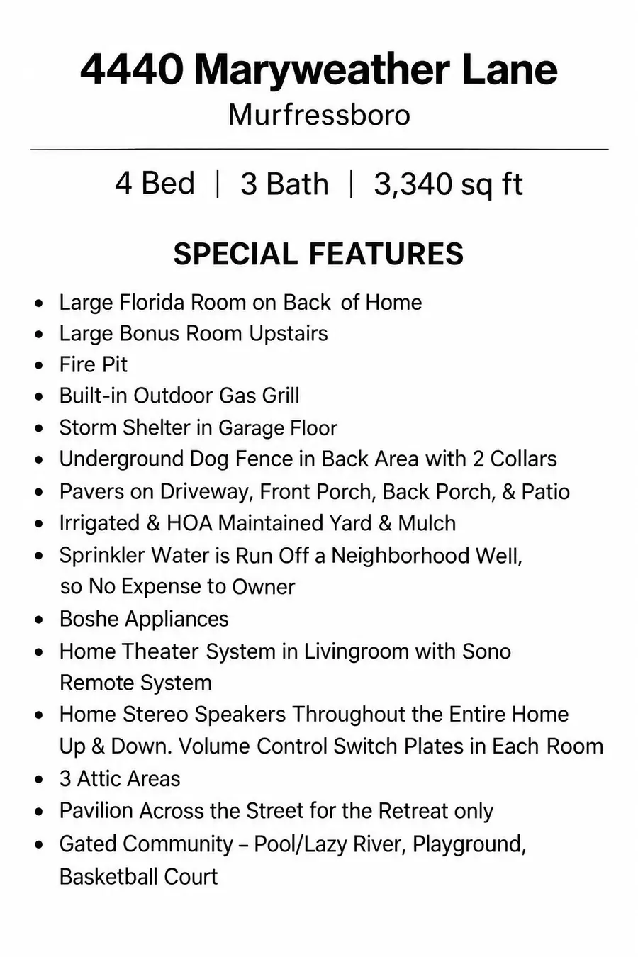 4440 Maryweather Ln, Murfreesboro, TN 37128 - #2