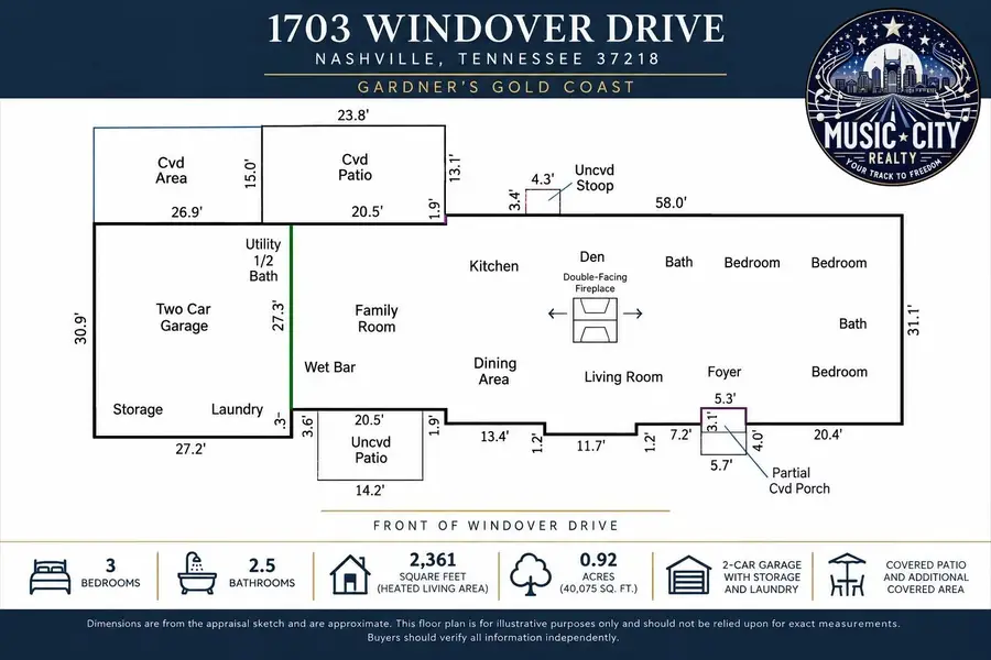 1703 Windover Dr, Nashville, TN 37218 - #3