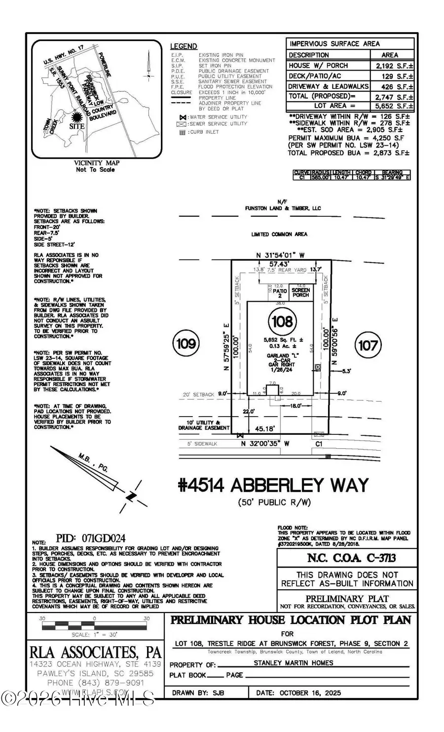4514 Abberley Way #108, Leland, NC 28451 - #2