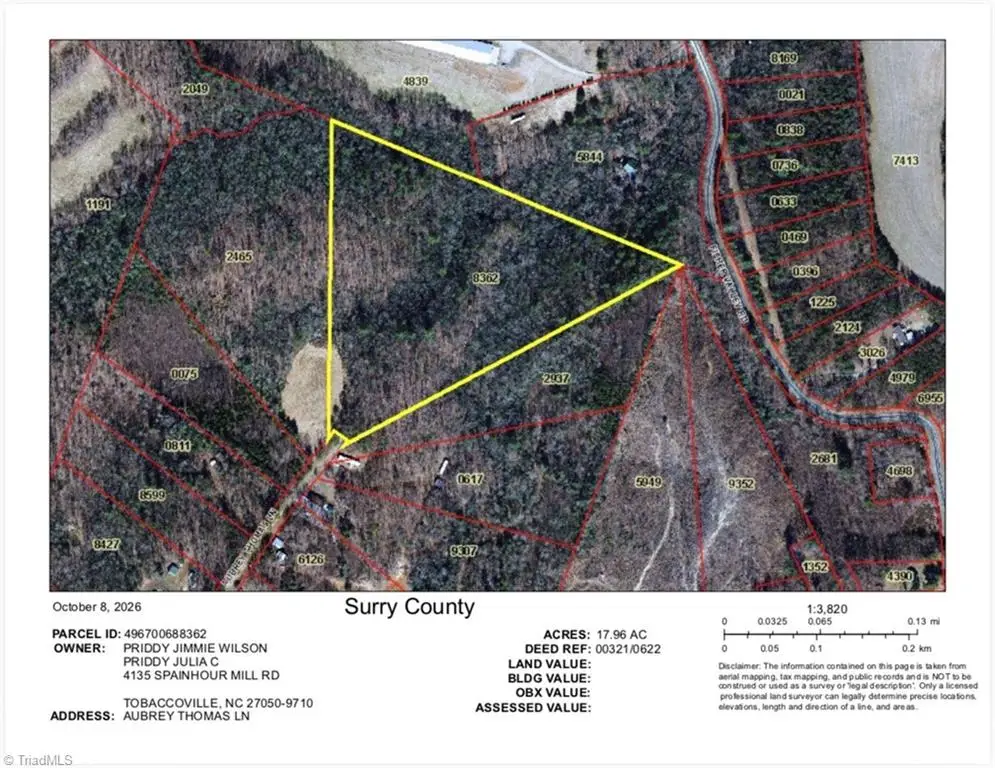 17.96 Acres Aubrey Thomas Lane, Dobson, NC 27017 - #1