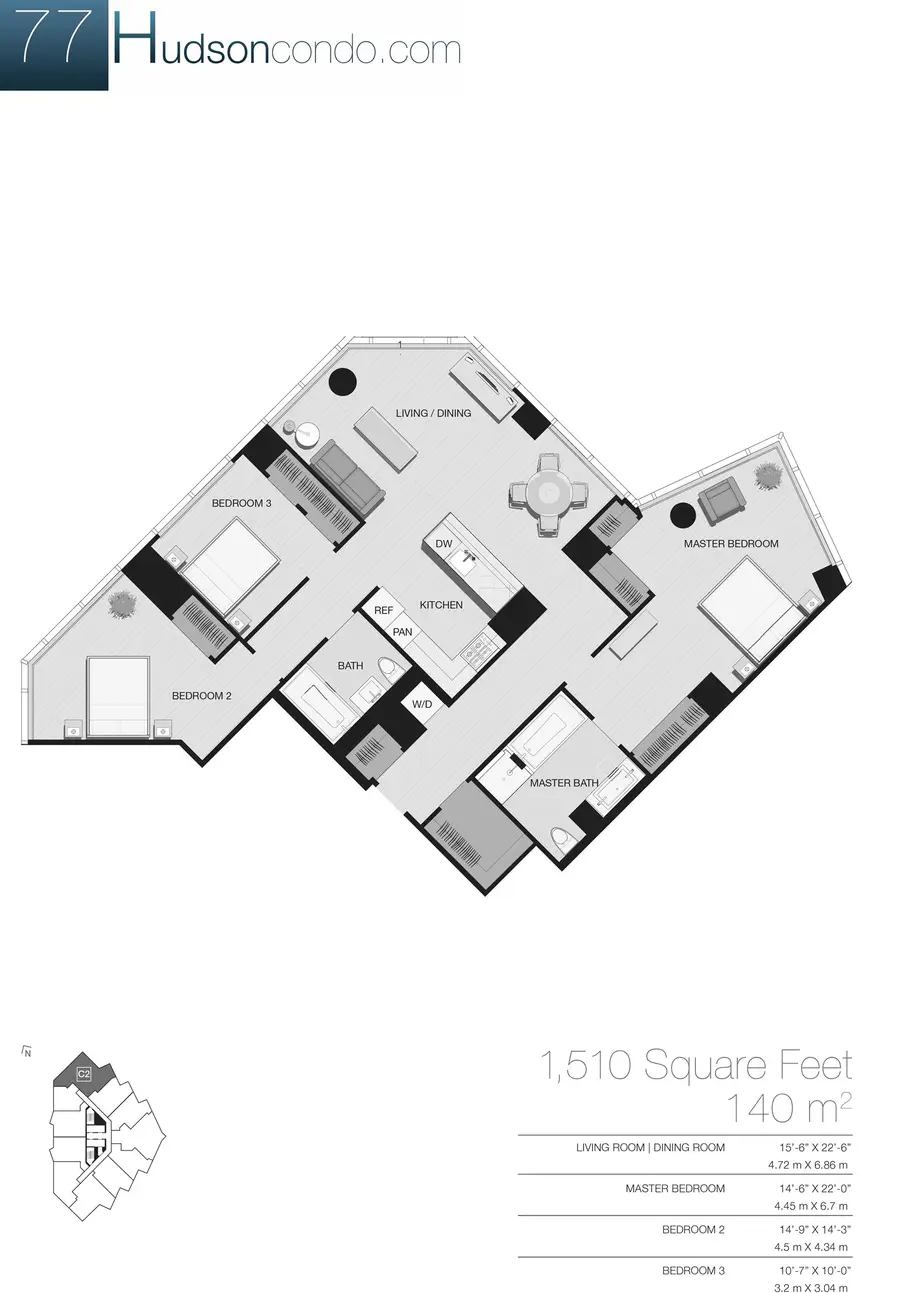 77 HUDSON ST #3403, Jersey City, NJ 07302 - #2