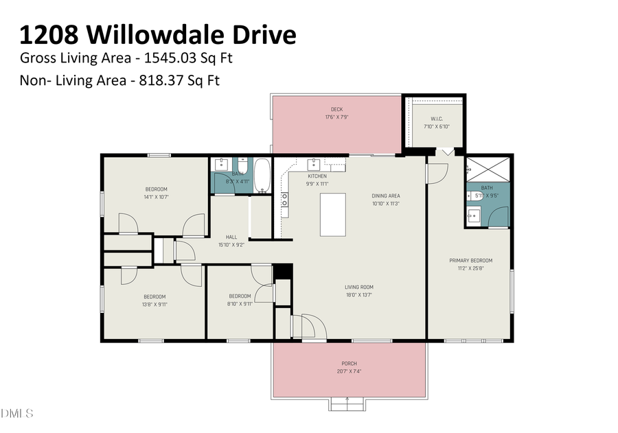 1208 Willowdale Drive, Durham, NC 27707 - #2
