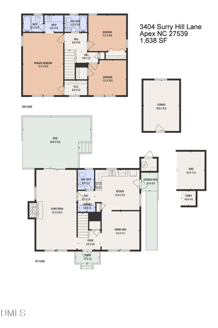 3404 Surry Hill Lane, Apex, NC 27539 - #3