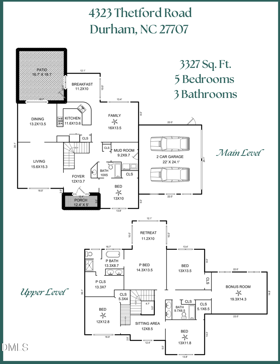 4323 Thetford Road, Durham, NC 27707 - #2