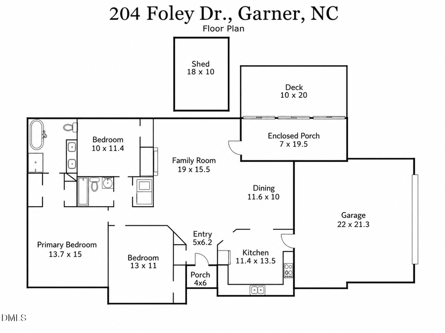 204 Foley Drive, Garner, NC 27529 - #2