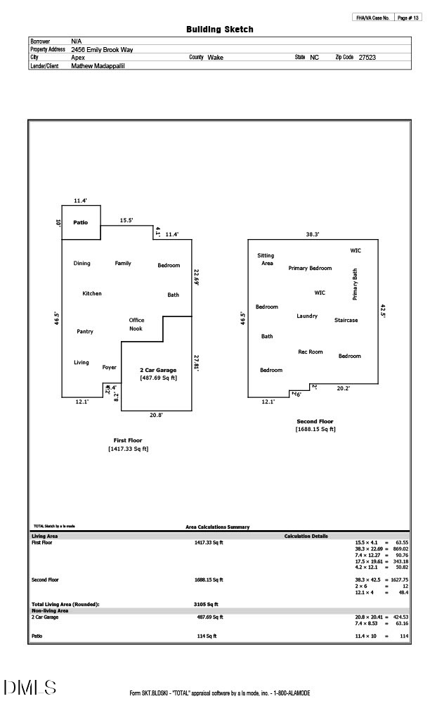 2456 Emily Brook Way, Apex, NC 27523 - #2