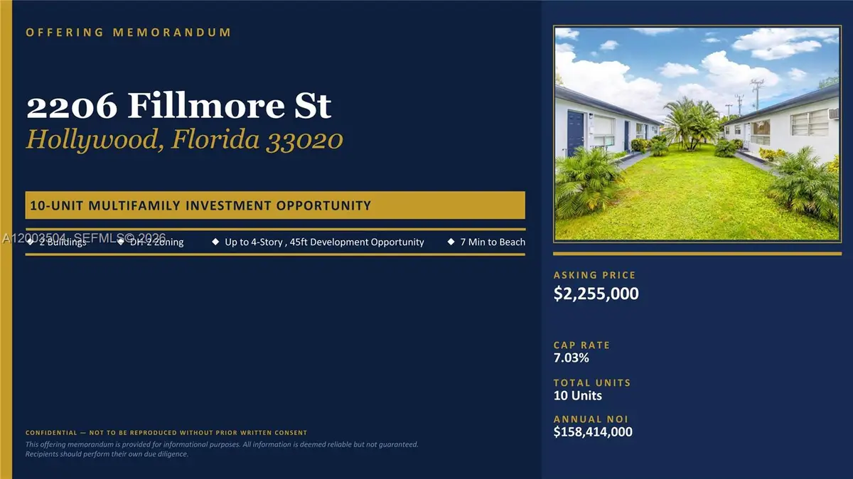 2206 Fillmore Street #110, Hollywood, FL 33020 - #1