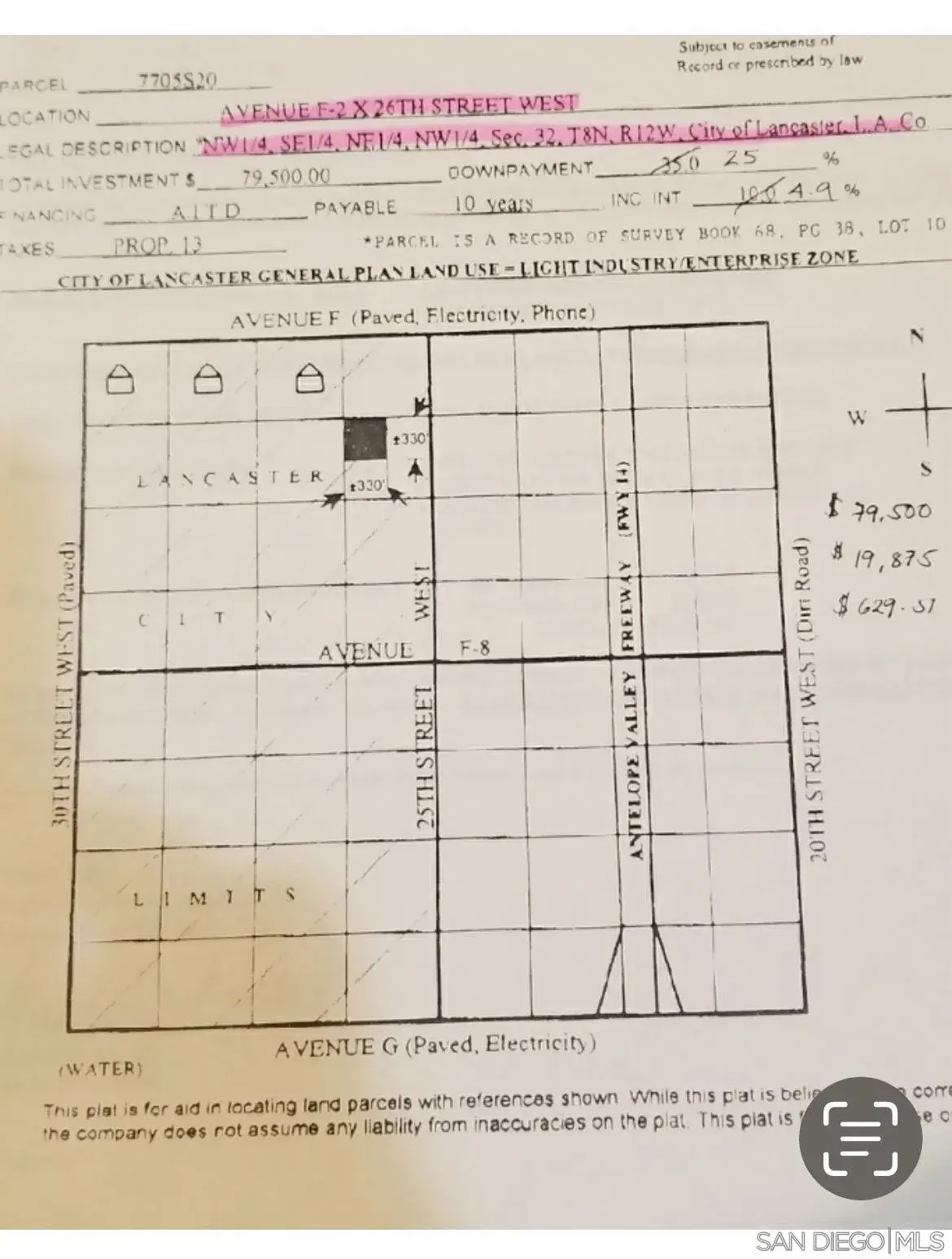 0 26TH AVE. Cor Avenue F2 26th Stw #10, Lancaster, CA 93536 - Image #1