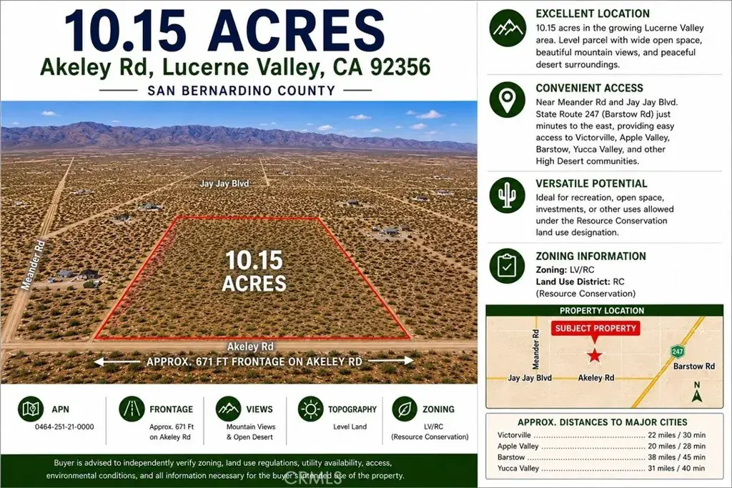 0 Akeley, Lucerne Valley, CA 92356 - #1