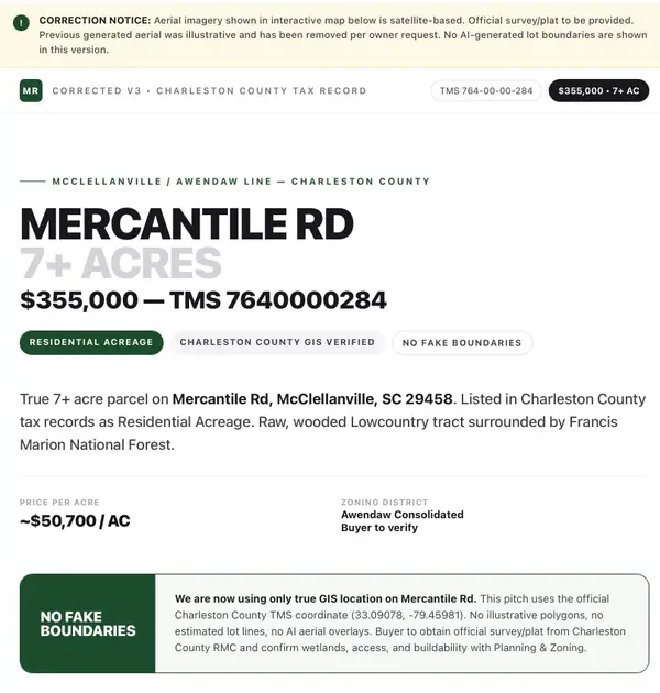 0 Mercantile Road, McClellanville, SC 29458