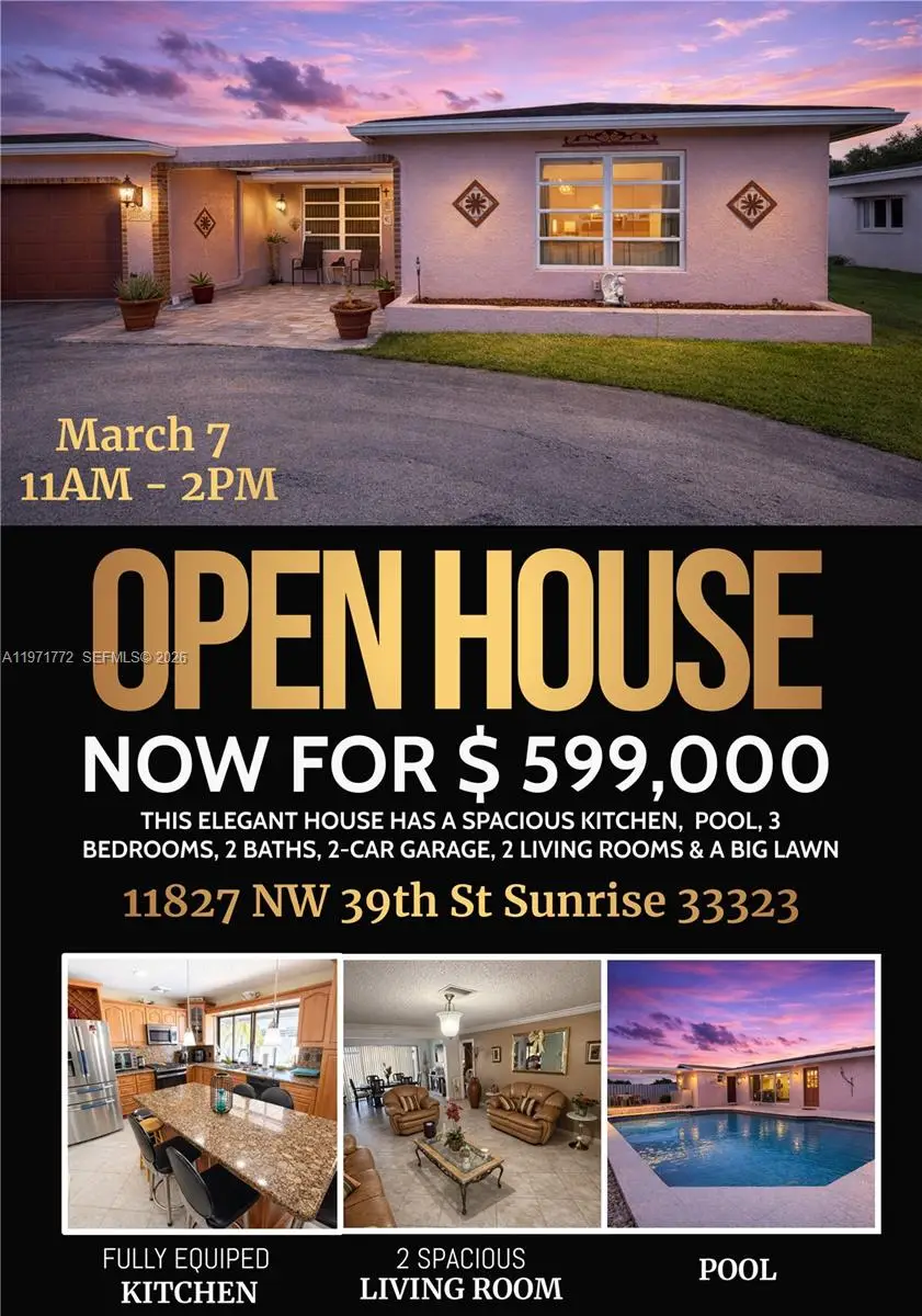11827 NW 39th St, Sunrise, FL 33323 - #1