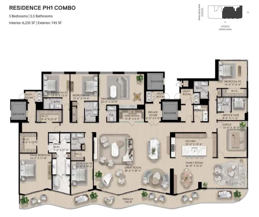 521 E Las Olas Boulevard #PH1 Combo, Fort Lauderdale, FL 33301 - #2