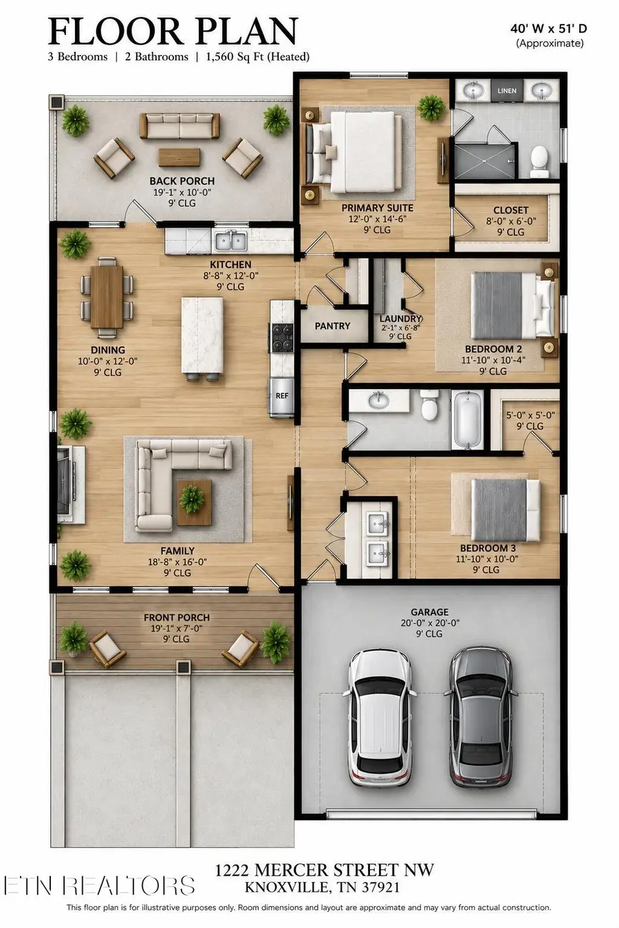 1222 NW Mercer St, Knoxville, TN 37921 - #3
