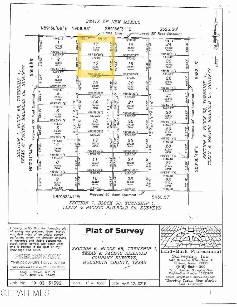 68 TSP 1 68 Tsp 1 Sec 6 T & P Lot 16, Dell City, TX 79837 - #3