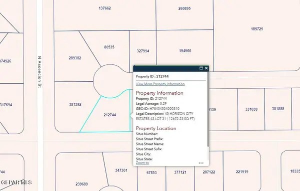 PN-212744 40 Horizon City Estates Lot 31, Horizon City, TX 79928